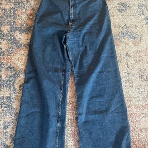 Zara Dark Blue Flare & Wide Leg Jeans